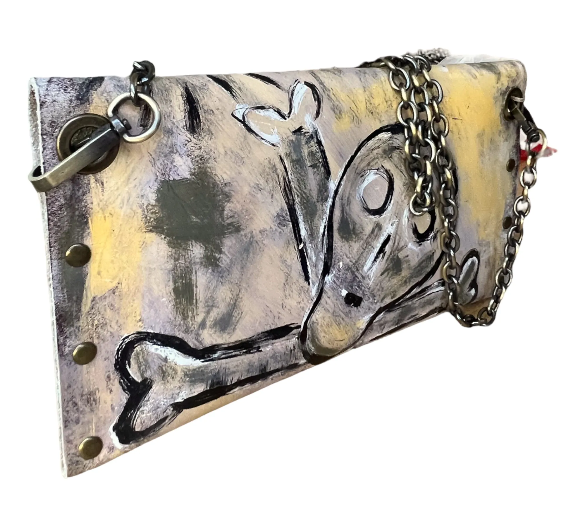 Free Toxic - Hand-Painted Leather Shoulder Bag