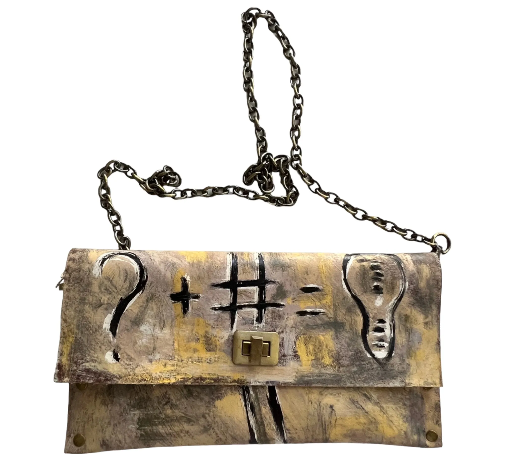 Free Toxic - Hand-Painted Leather Shoulder Bag