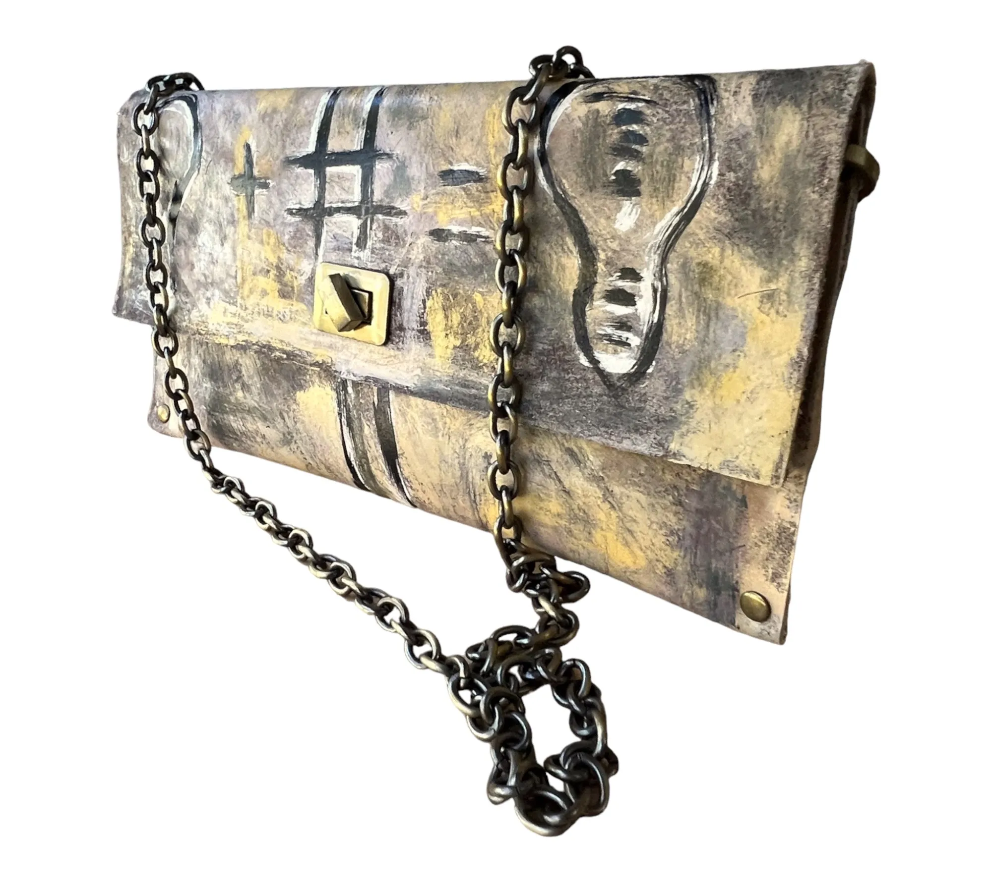 Free Toxic - Hand-Painted Leather Shoulder Bag
