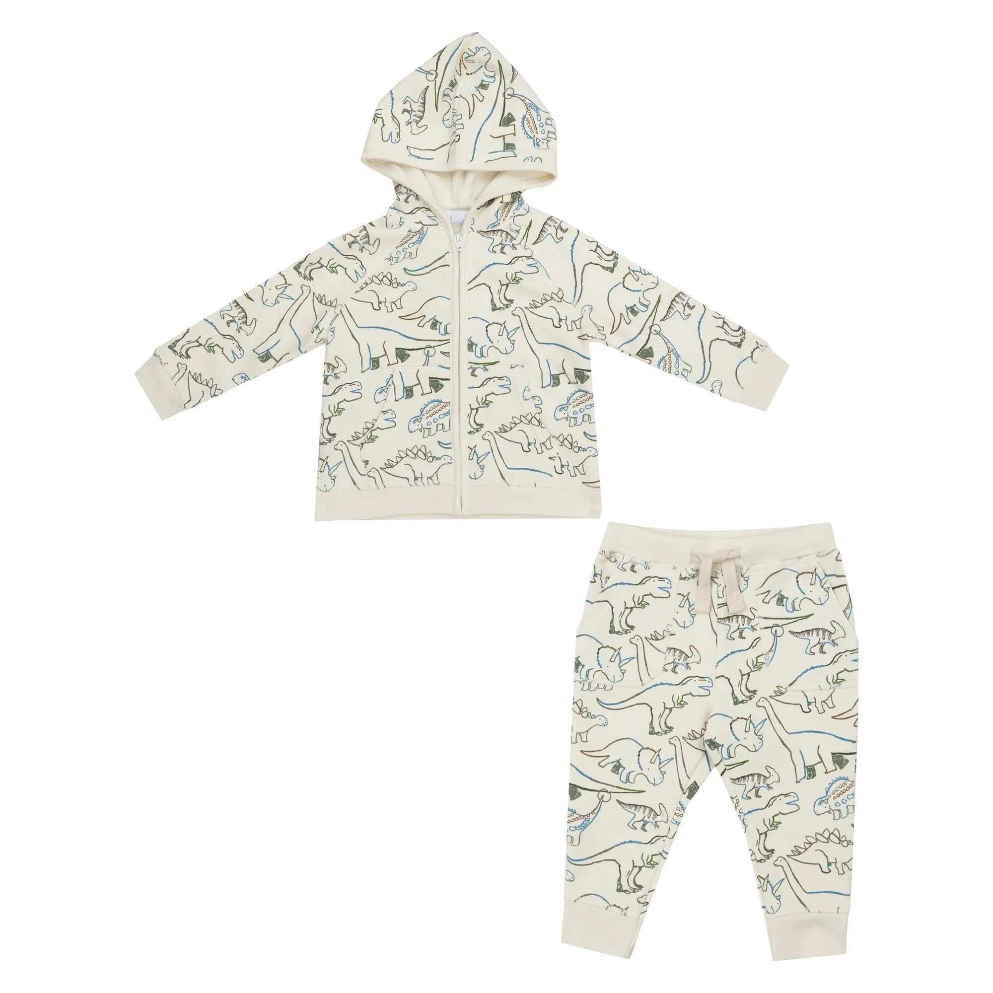 French Terry Artsy Dino Hoodie