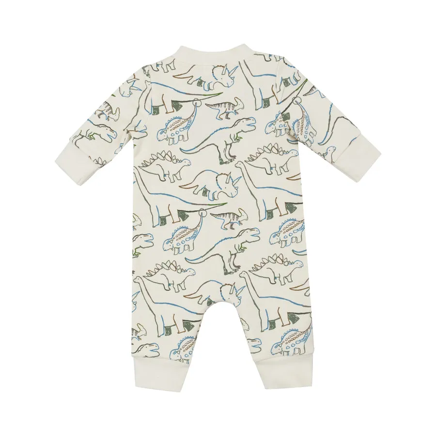 French Terry Artsy Dinos Romper