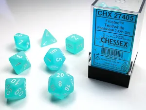 FROSTED 7-DIE SET TEAL/WHITE