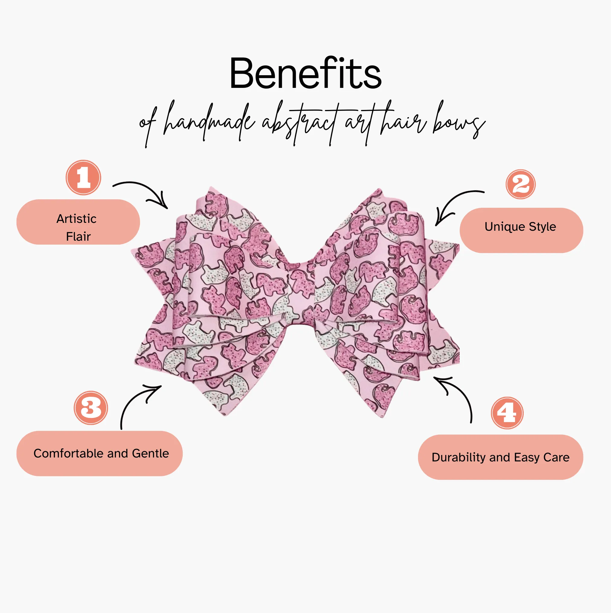 Frosted Animal Crackers Hair Bow