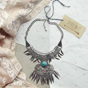 Frosted Feather Necklace