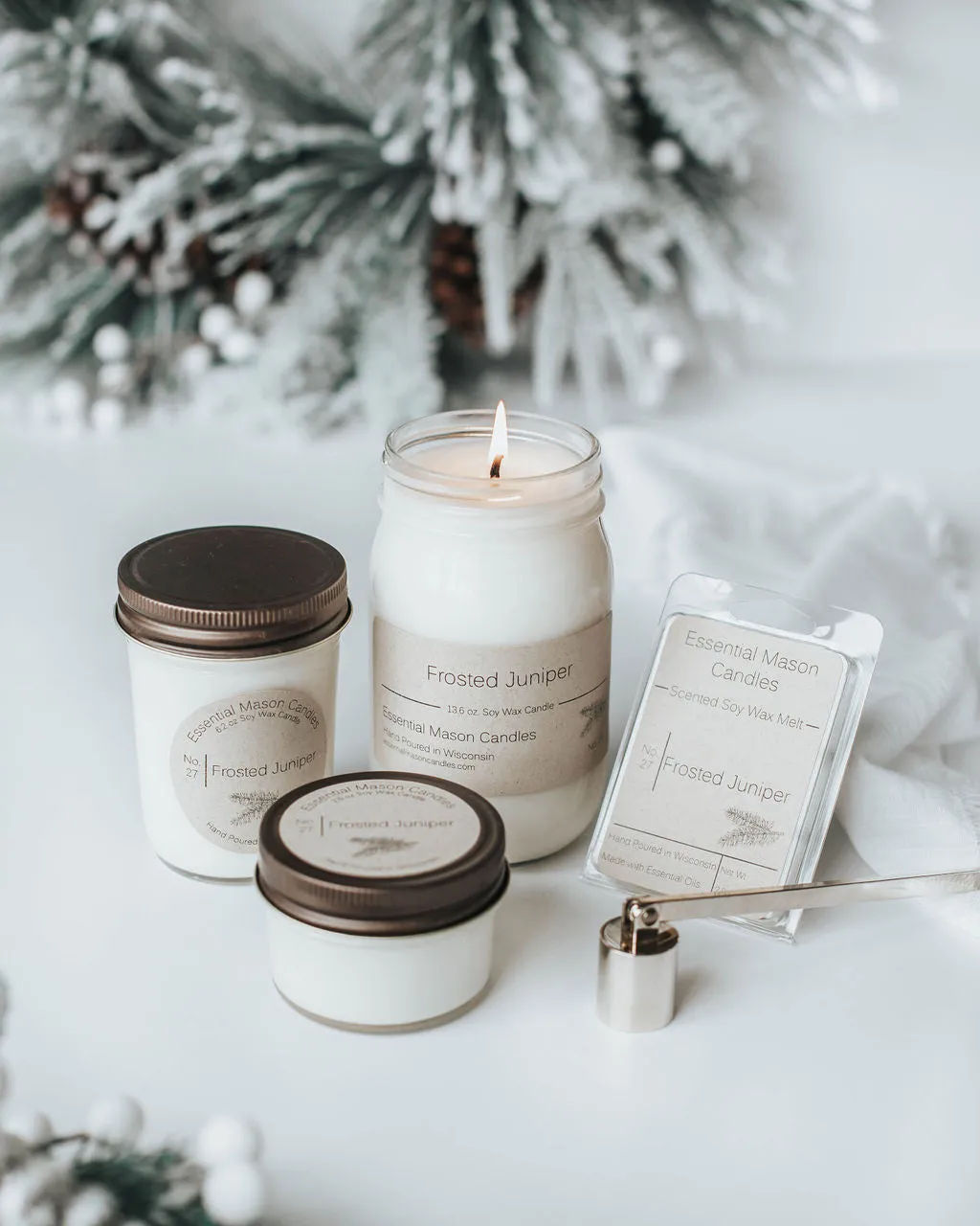 Frosted Juniper Soy Candle - 13.6 oz