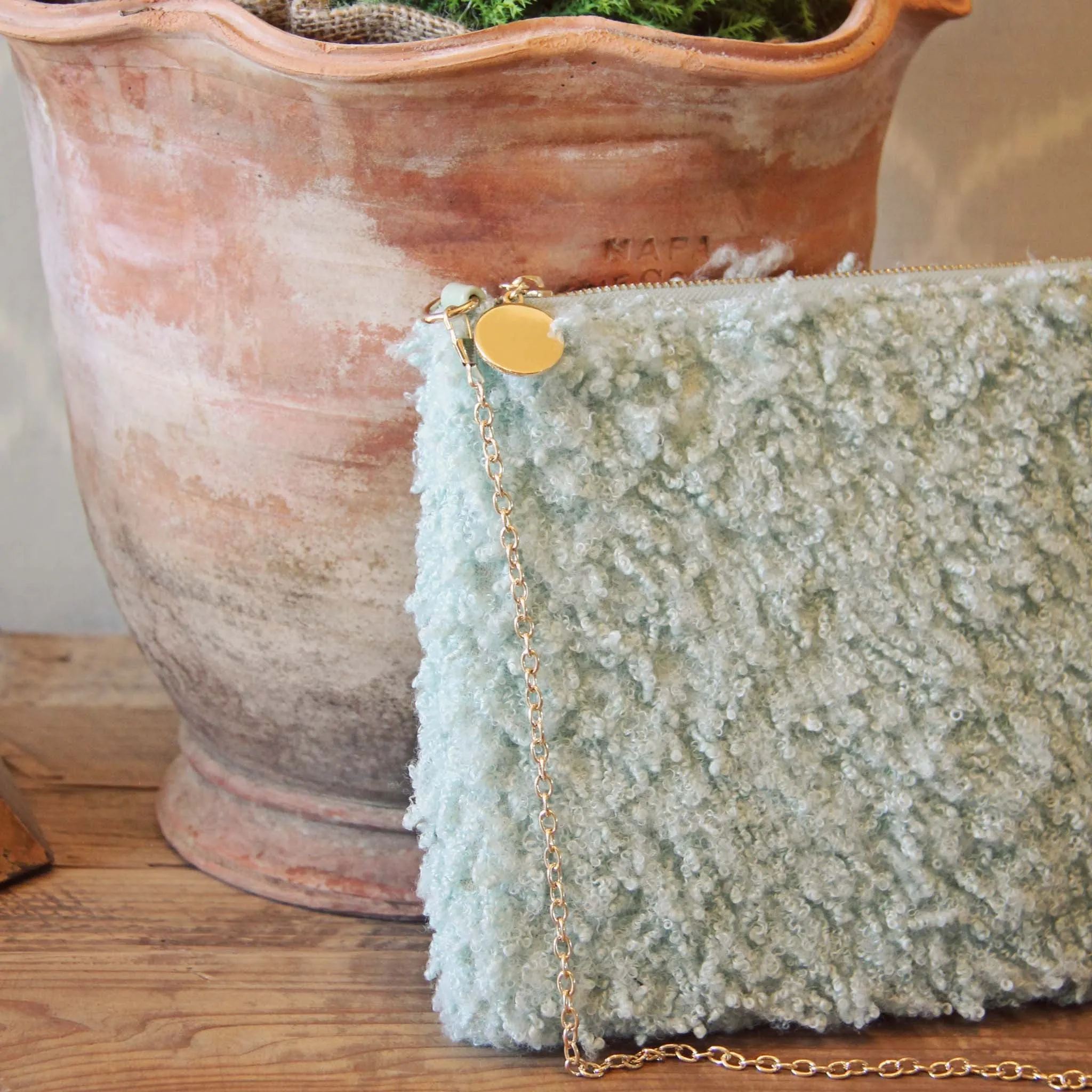 Frosted Sage Clutch