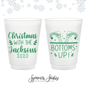 Frosted Unbreakable Plastic Cup #20 - 12oz or 16oz - Bottoms Up