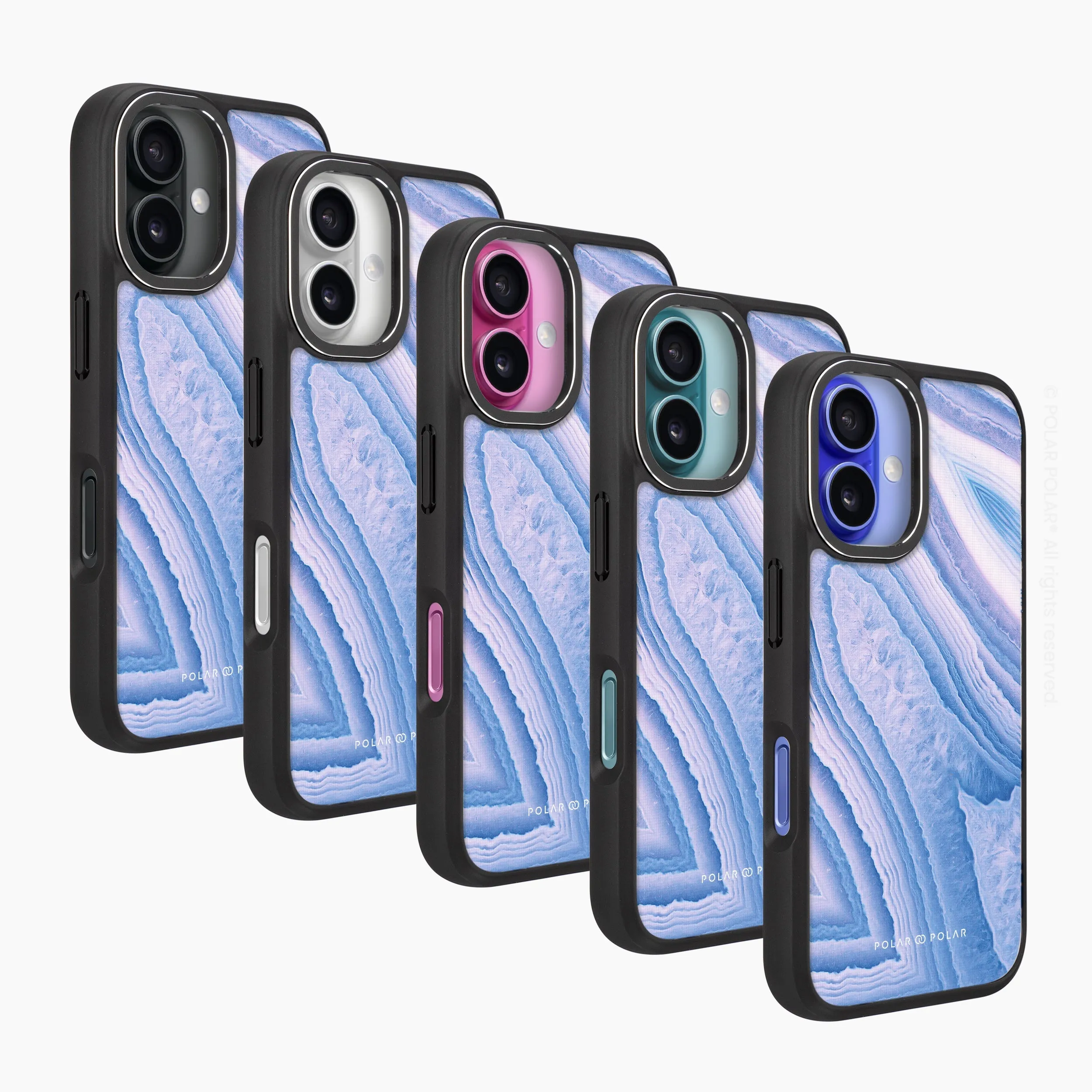 Frozen River - iPhone 16 Frosted Black Bumper MagSafe Case