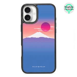 Fujisan Blue - iPhone 16 Plus Frosted Black Bumper MagSafe Case