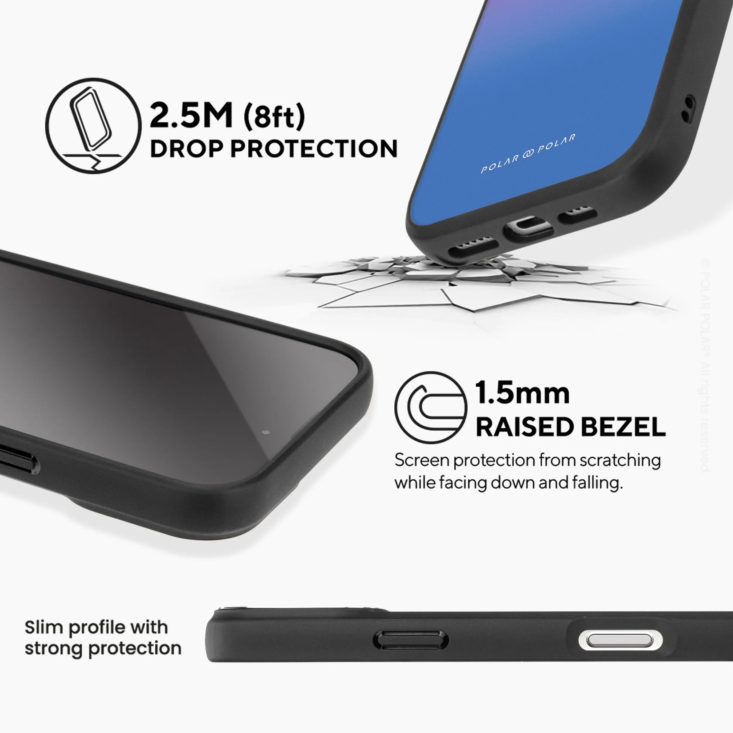Fujisan Blue - iPhone 16 Plus Frosted Black Bumper MagSafe Case