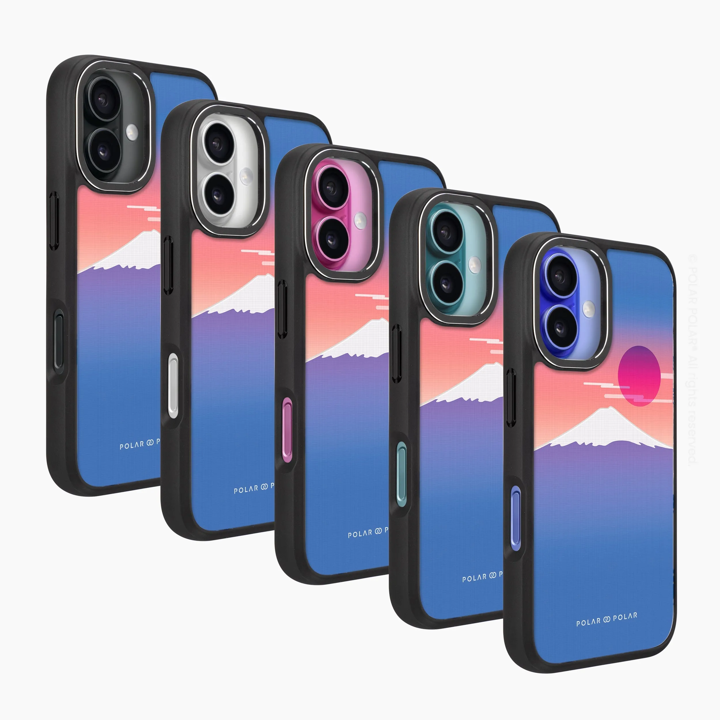 Fujisan Blue - iPhone 16 Plus Frosted Black Bumper MagSafe Case
