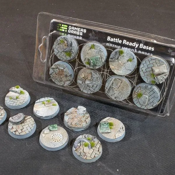 Gamers Grass - Battle Ready Urban Warfare Resin Bases, Round 32mm (x8)