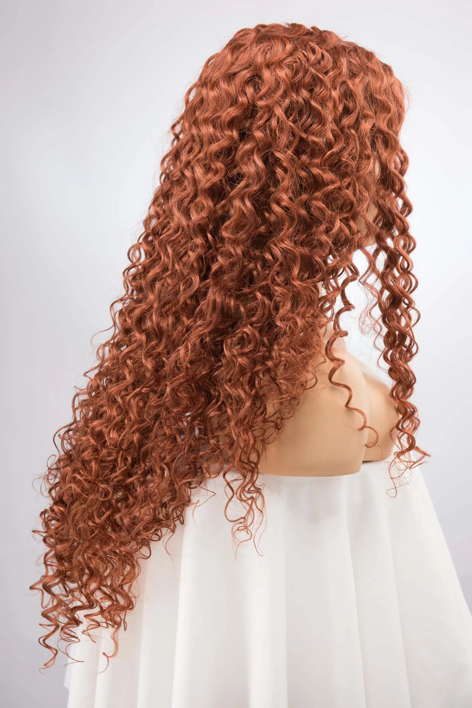 Ginger Curly Lace Front Synthetic Wig Autumn