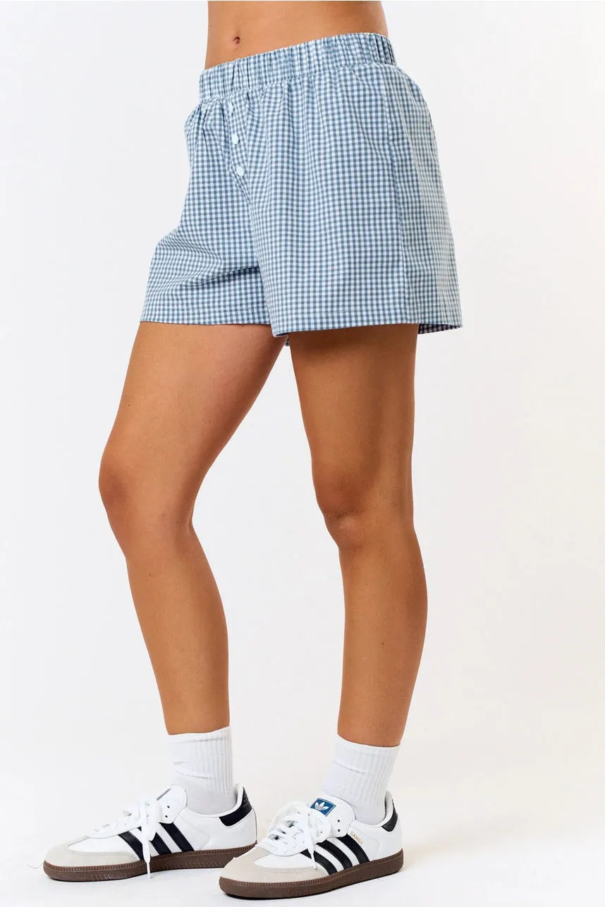 Girly gingham Shorts Blue