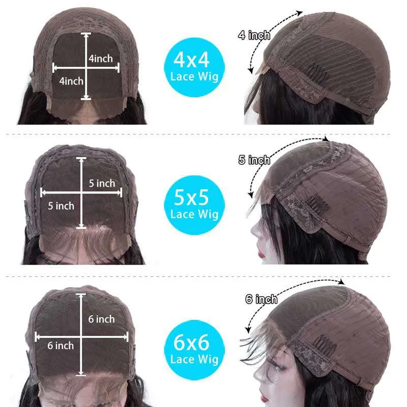 Glueless 5*5 HD Lace Closure Wig Body Wave Transparent Lace Human Hair Wigs Ashimary