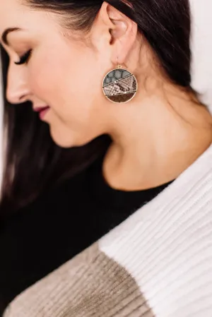 Going In Circles Color Block Earrings