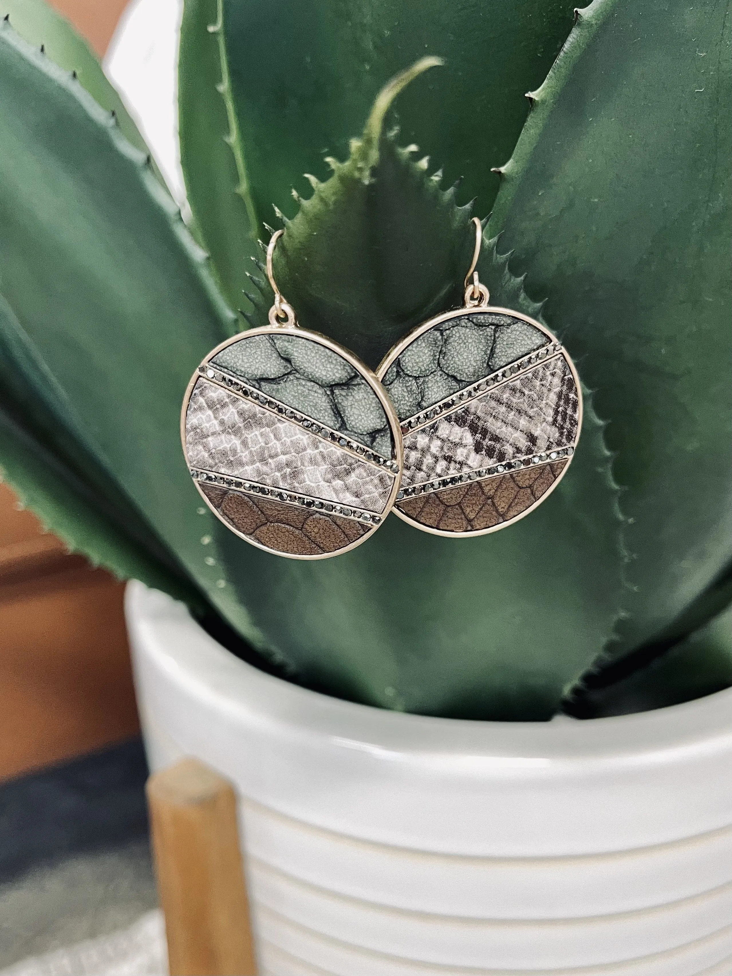 Going In Circles Color Block Earrings