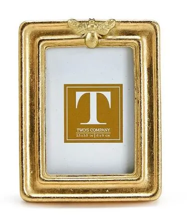 Golden Bee Gold Leaf Finish Photo Frame - Rectangular