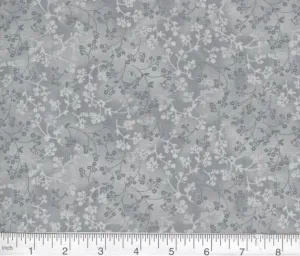 Gray Floral Fabric, Item No. 24024