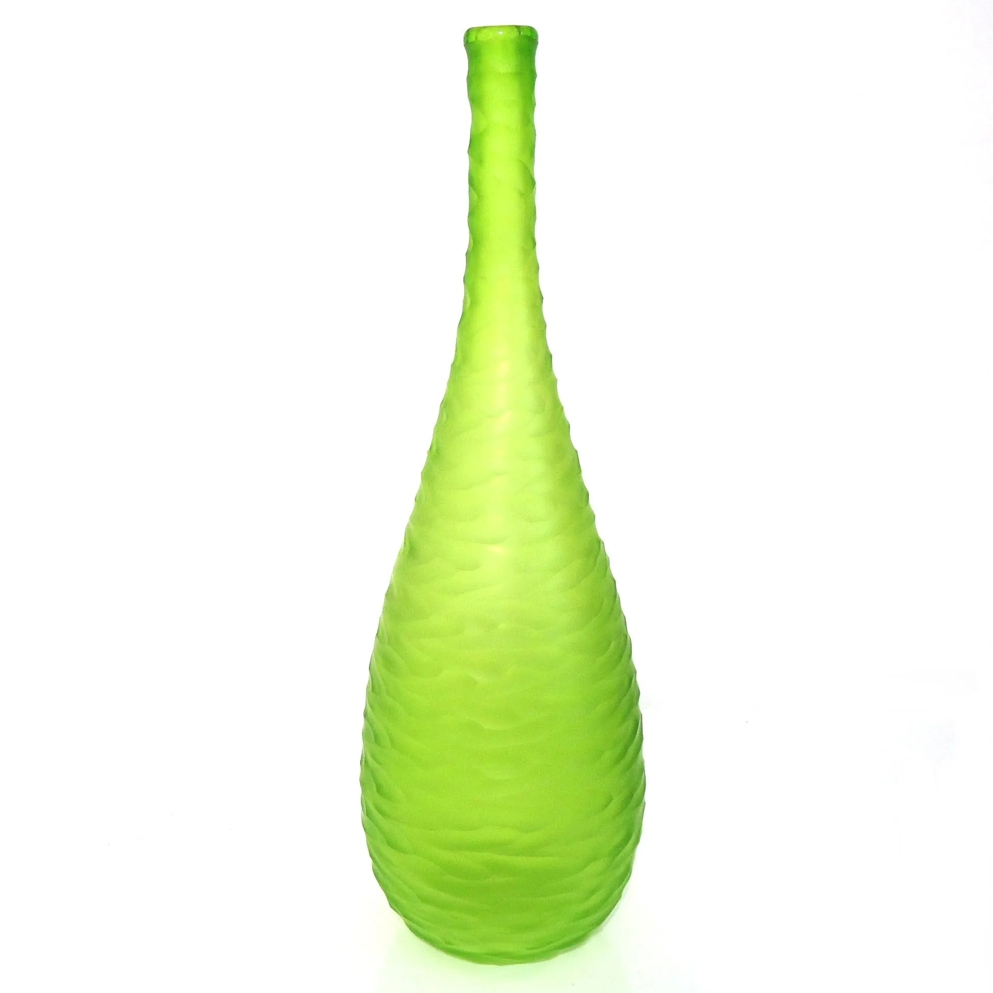 Green Ripple Vase