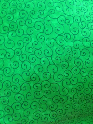 Green Swirl Fabric, Item No. 16411