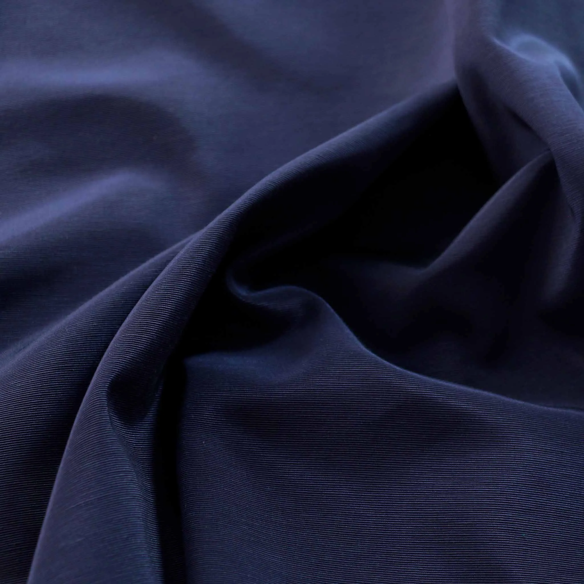 Grosgrain Suiting Fabric  - Midnight blue colour
