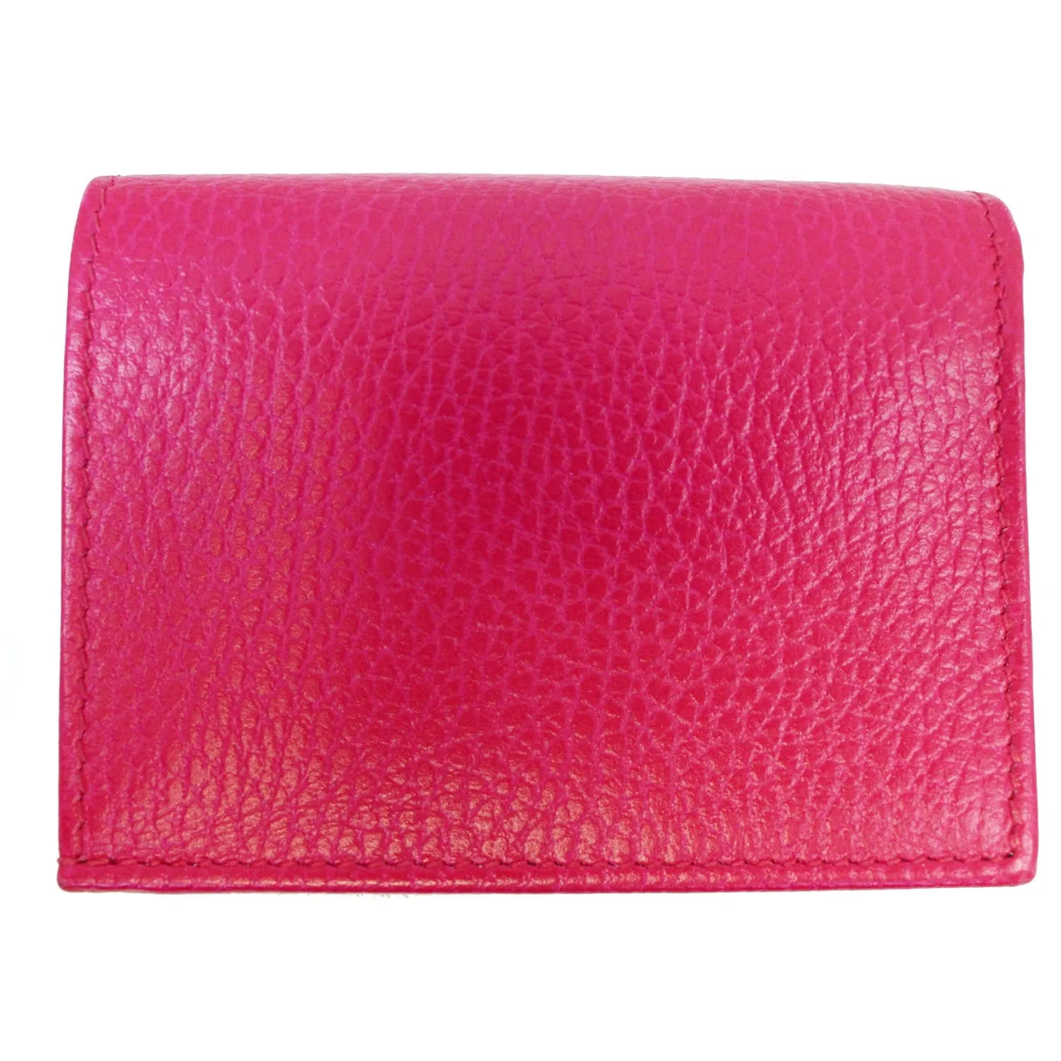 GUCCI Butterfly Leather Card Case Wallet Pink 499361
