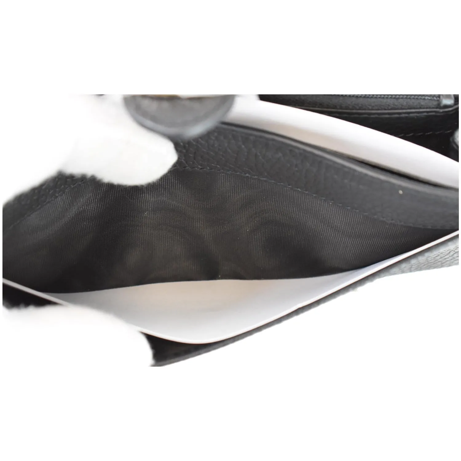 GUCCI GG Interlocking Continental Leather Wallet Black 598166