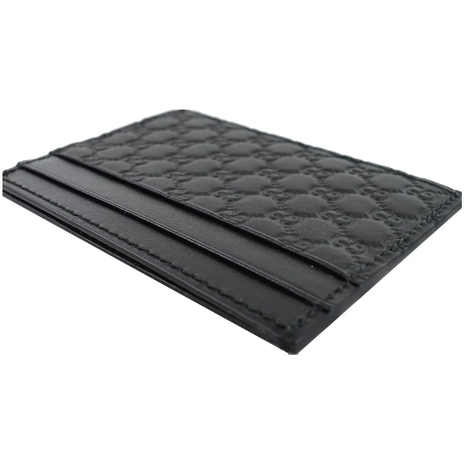GUCCI Microguccissima Card Case Black 476010
