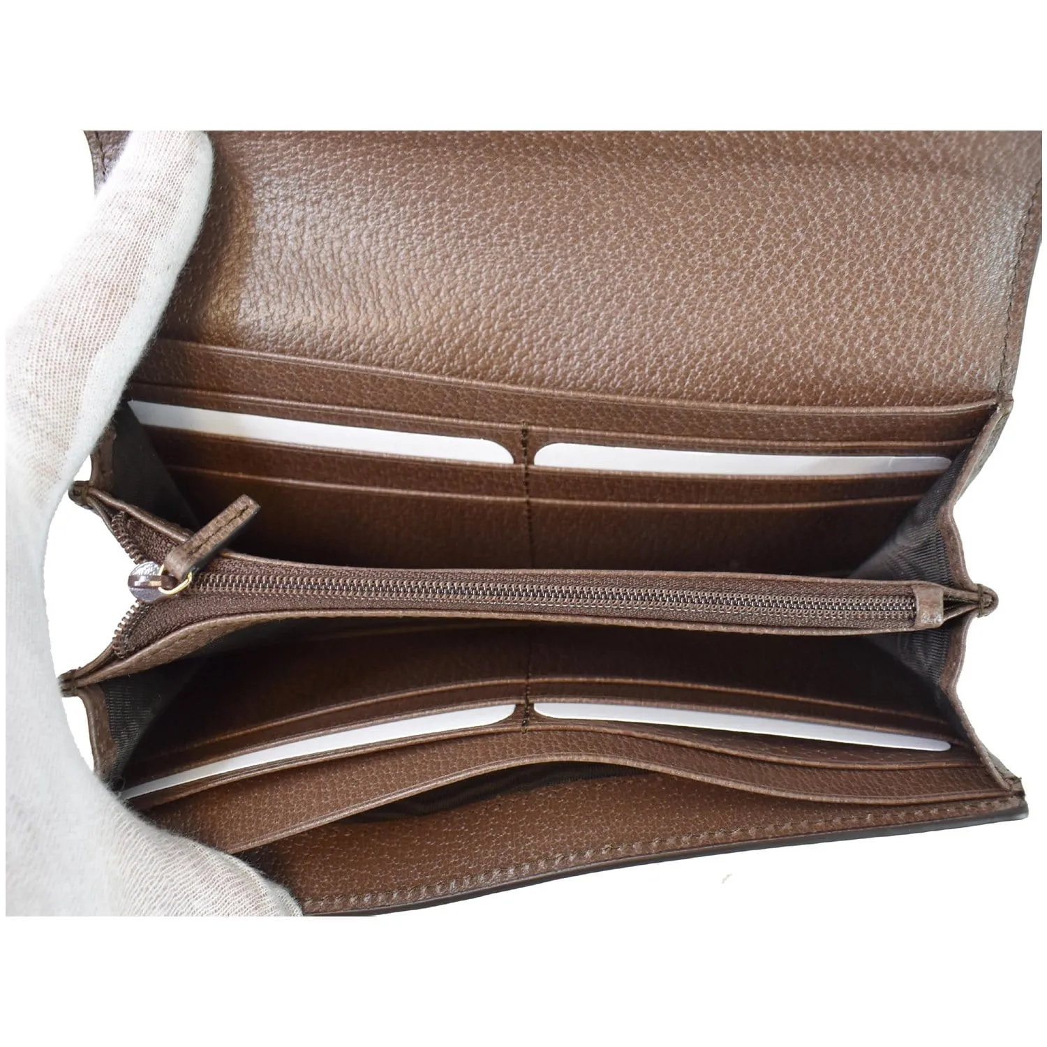 Gucci Ophidia GG Continental Supreme Canvas Wallet Beige 523153