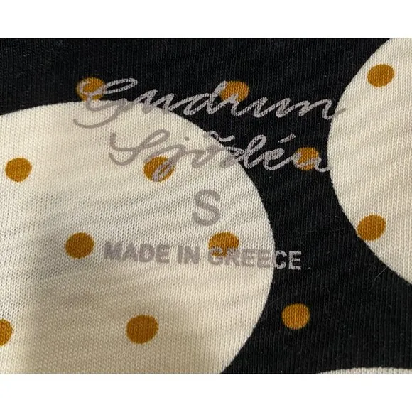 Gundrun Sjoden organic cotton modal swing dress V neck Polka dot long sleeve S