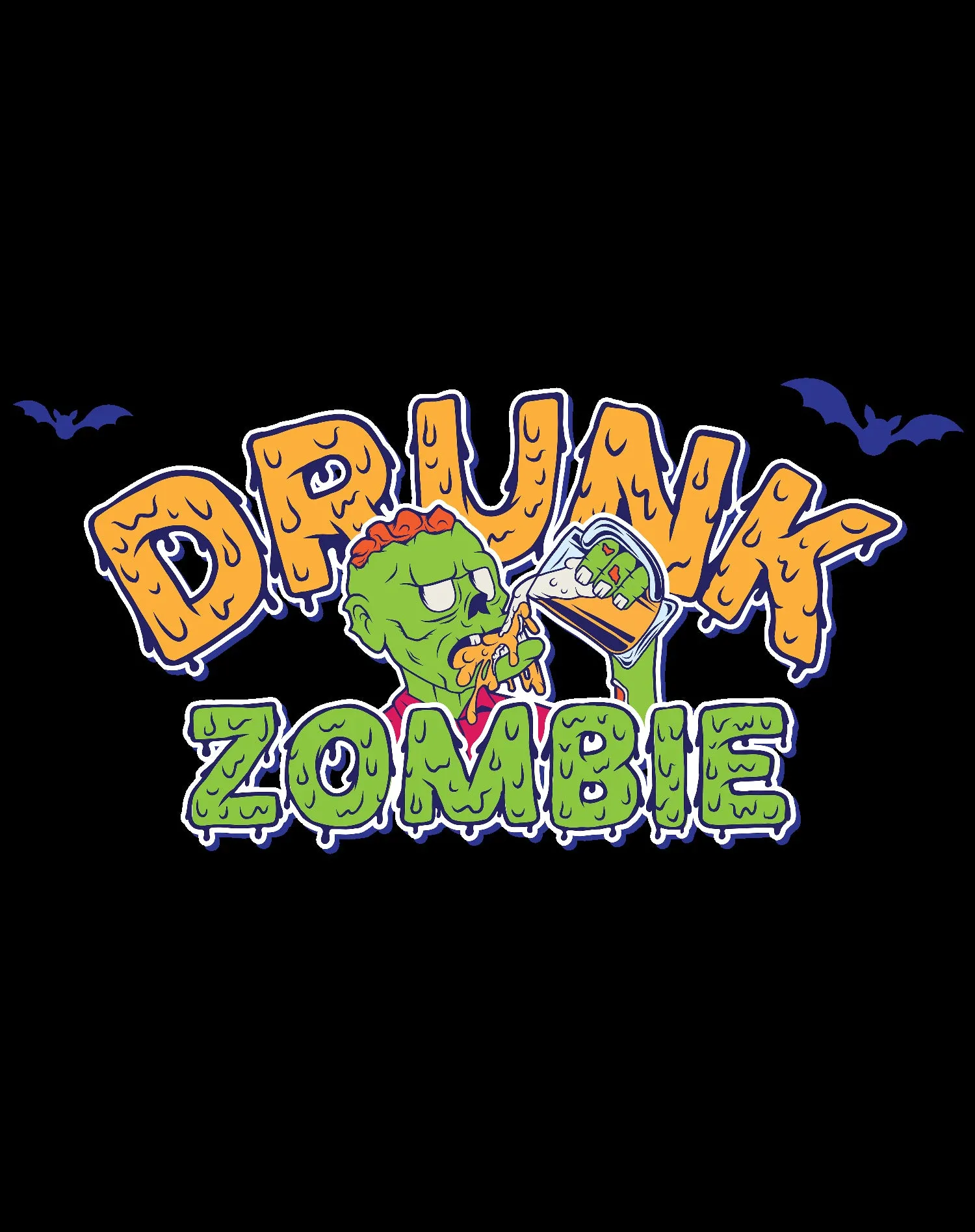 Halloween Horror Drunk Zombie Beer Booze Funny Comic Gag Official Men's T-shirt