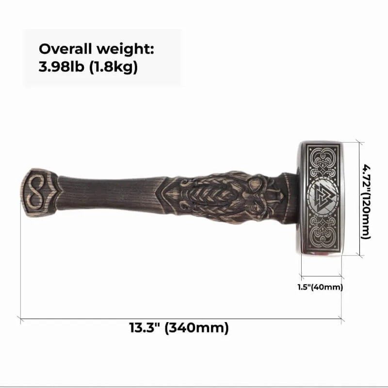 Hand-forged  Viking Unique Hammer "Goibniu"