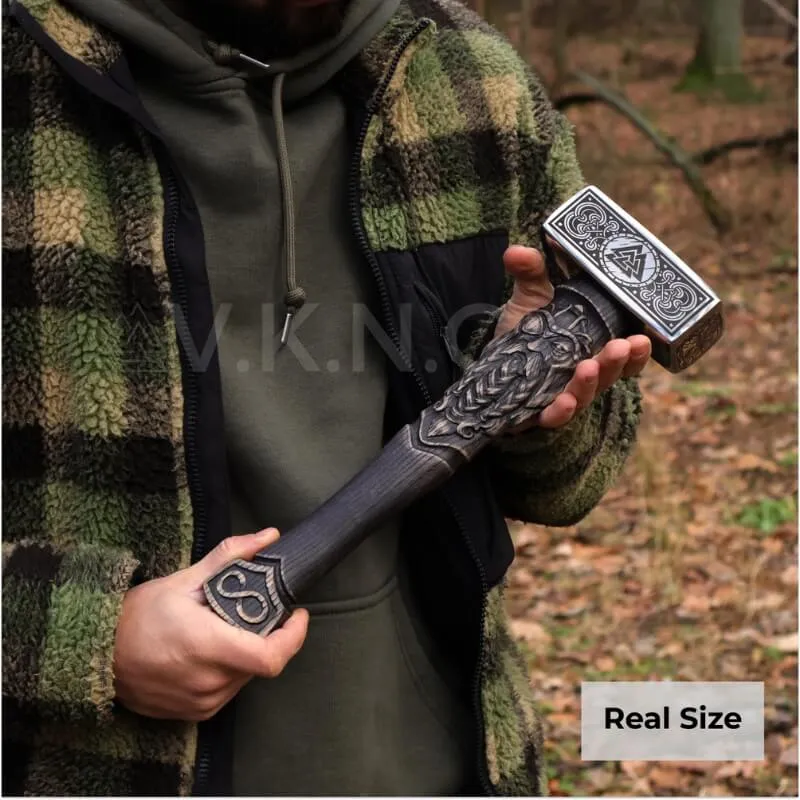 Hand-forged  Viking Unique Hammer "Goibniu"