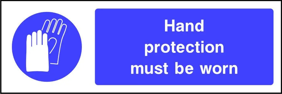 Hand Protection Must Be Worn safety sign