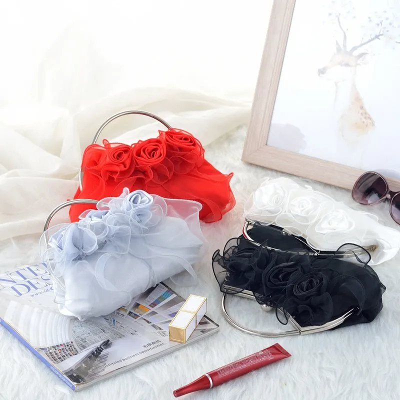 Handbags Pouch for Wedding Elegant Bridal Flower Evening Clutch Bag