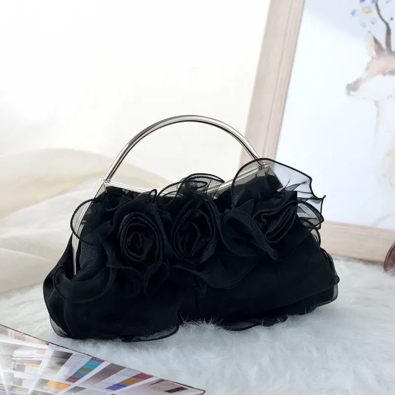 Handbags Pouch for Wedding Elegant Bridal Flower Evening Clutch Bag