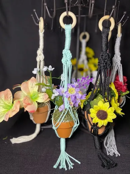Handmade Macramé with Flower pots