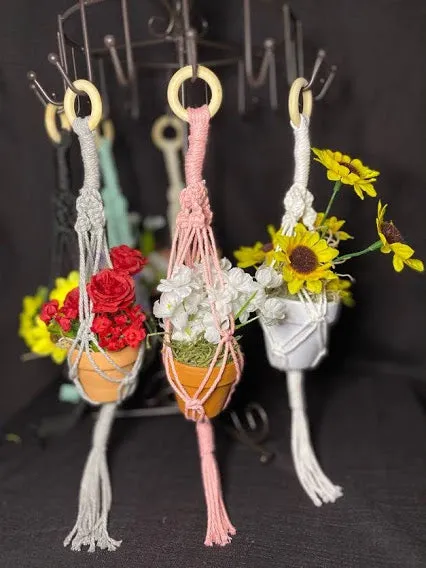 Handmade Macramé with Flower pots