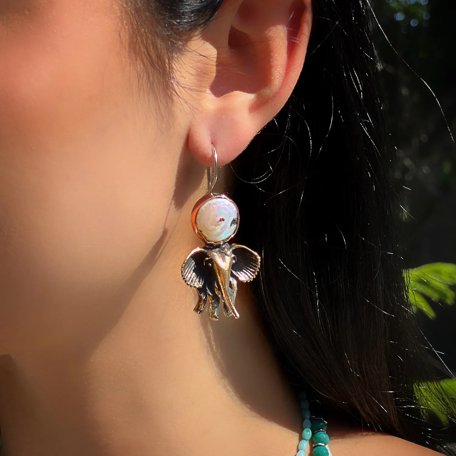 Handmade Unique Spirit Elephant Earrings