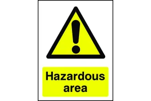 Hazardous Area Warning Sign