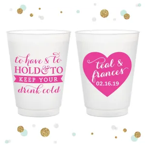 Heart - 12oz or 16oz Frosted Unbreakable Plastic Cup #20