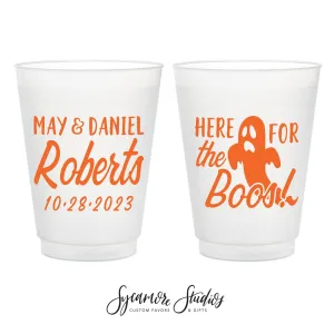 Here For The Boos - 8oz or 10oz Frosted Unbreakable Plastic Cup #177