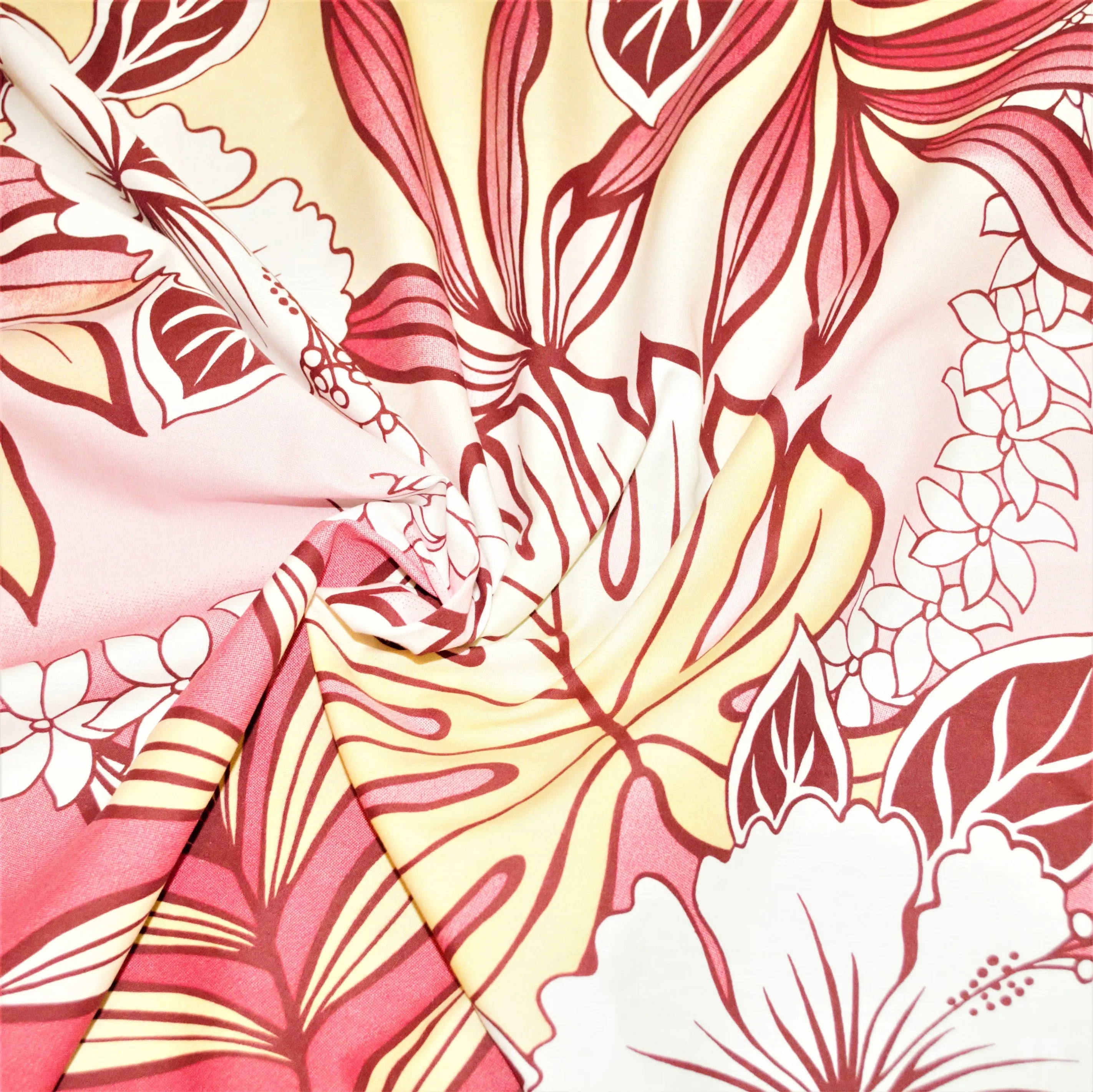 Hibiscus Monstera Tiare Lei Red, Yellow, Orange
