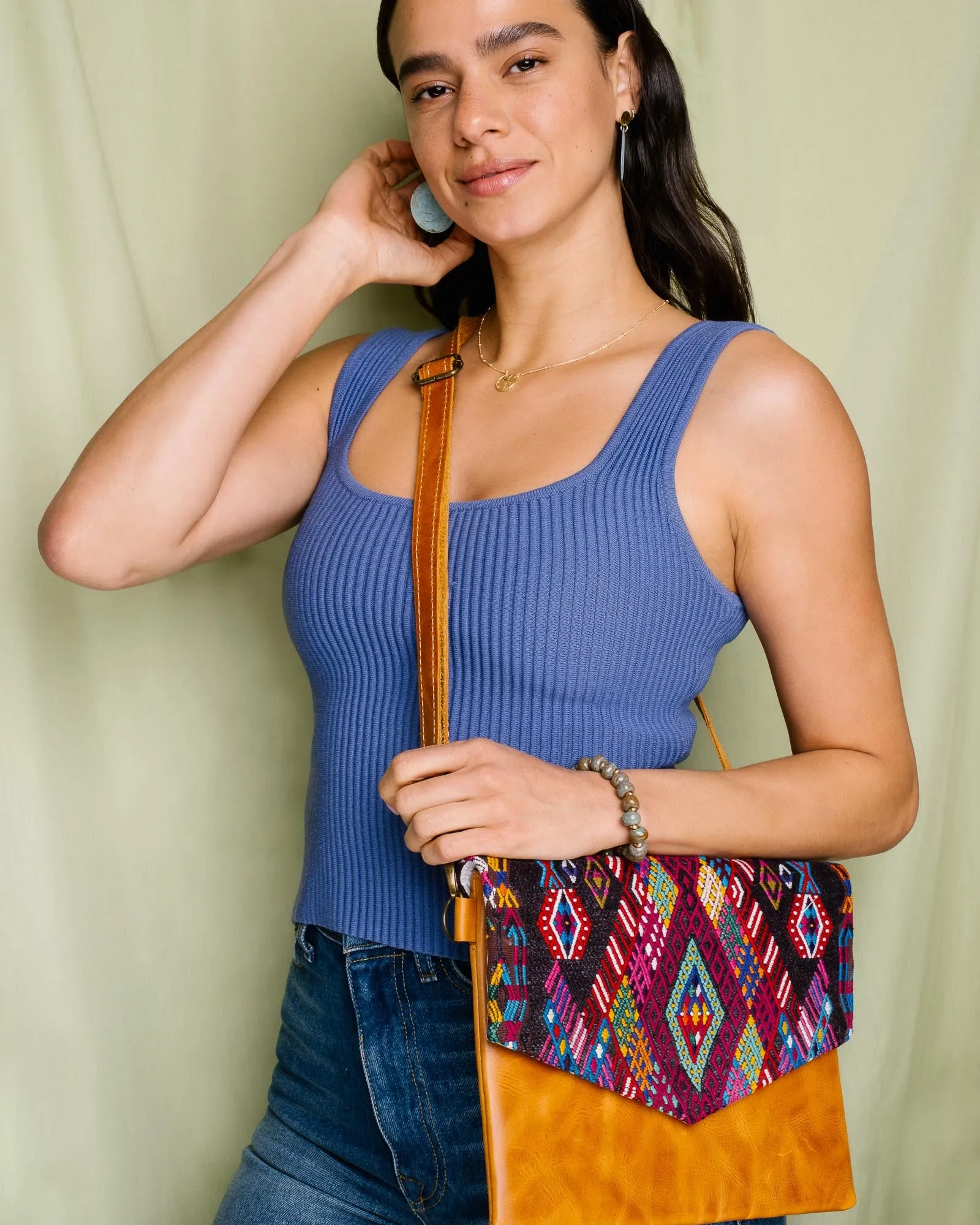 Huipil Envelope Clutch & Crossbody - Floral
