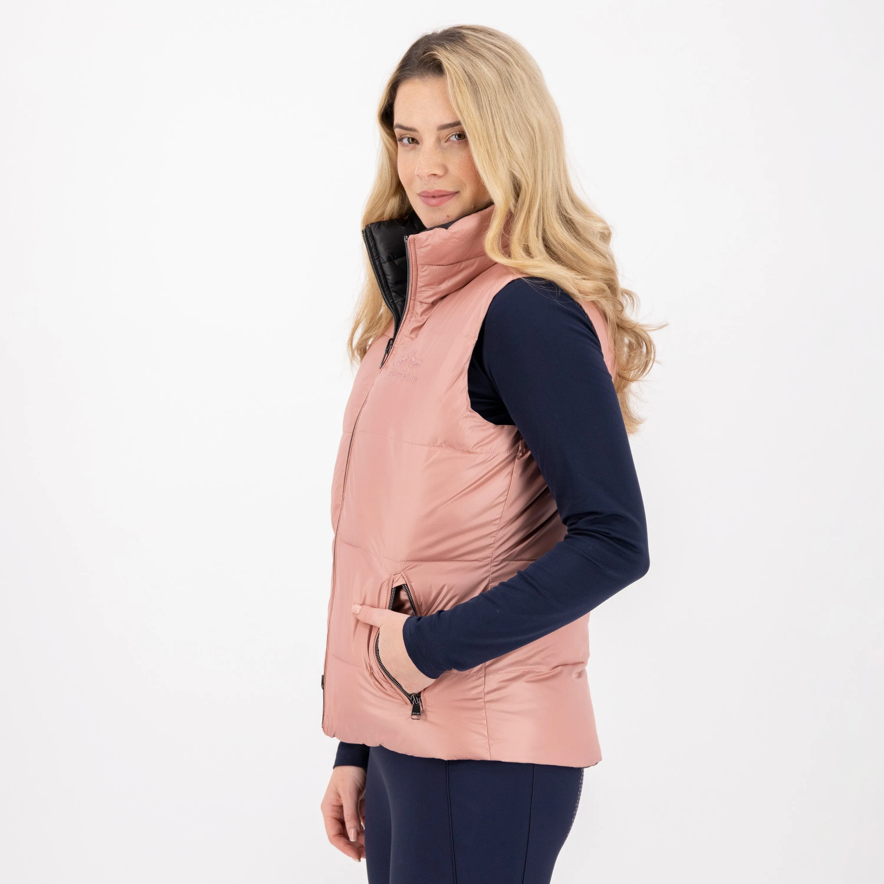 HV Polo Bodywarmer Claire Reversible, elegant vändbar ridväst