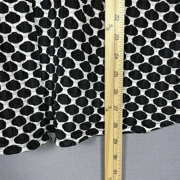 IC by Connie K Textured Swing Jacket Size Medium M Lagenlook Polka Dot Artsy