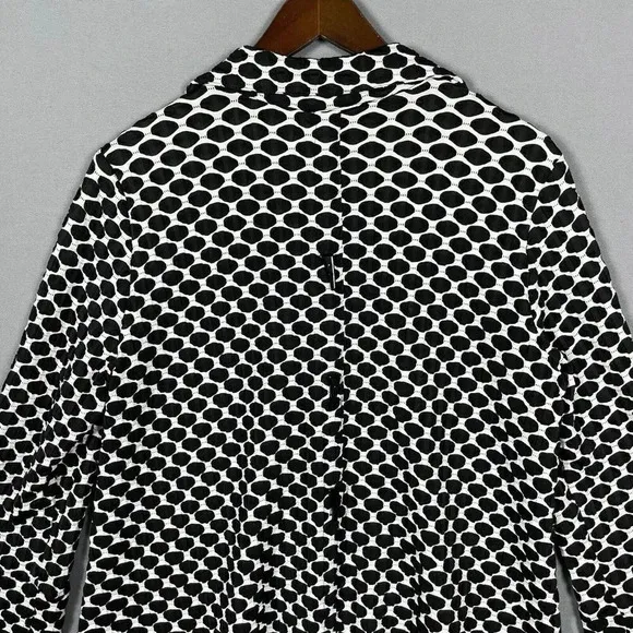 IC by Connie K Textured Swing Jacket Size Medium M Lagenlook Polka Dot Artsy
