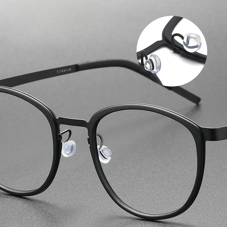 Idris Titanium Vintage Oval Eyeglasses Frames