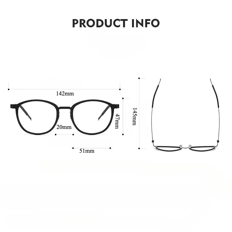 Idris Titanium Vintage Oval Eyeglasses Frames